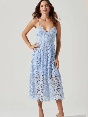 Lace A  Line Midi Dress